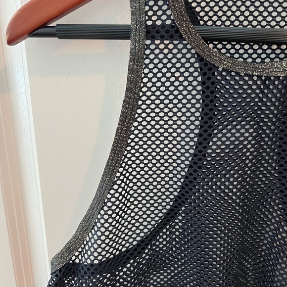 Koral Activewear Tank Top Black Mesh Netting Sleeveless Tank - Picture 6 of 12